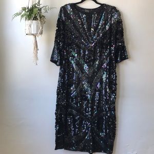 Vintage sequin slouch party dress